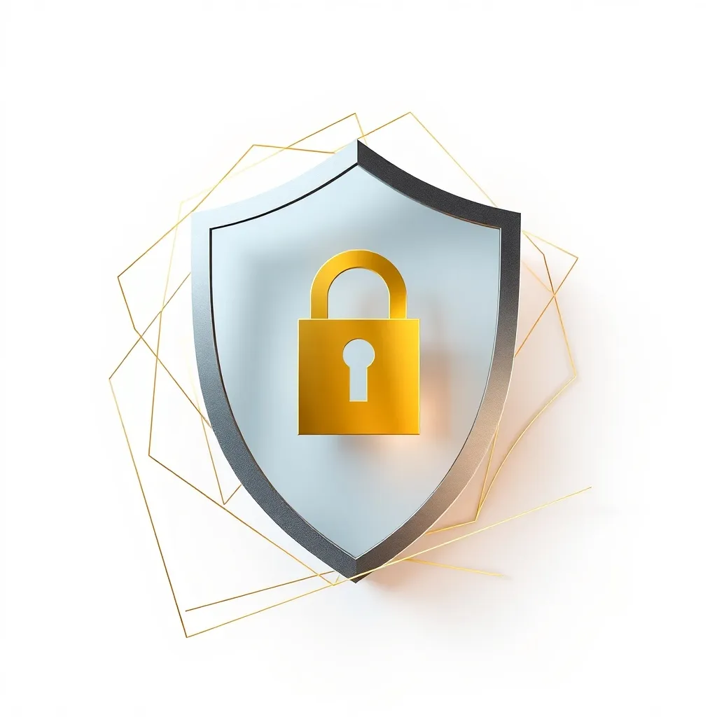 Abstract geometric shapes representing security and protecti