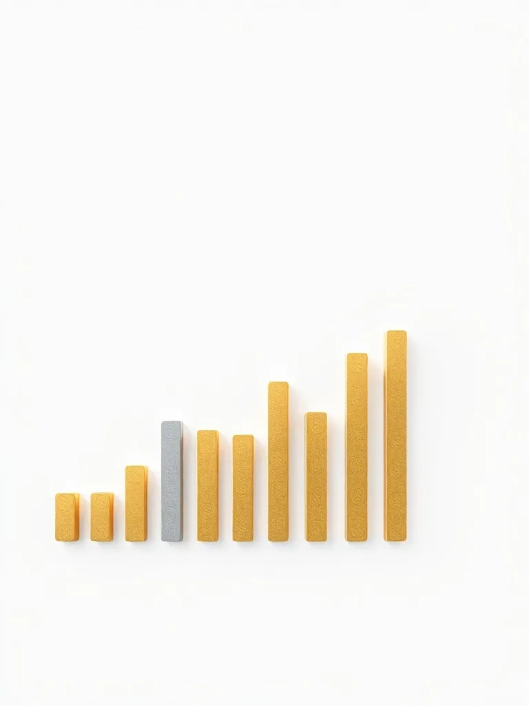 Abstract financial data visualization, clean white backgroun